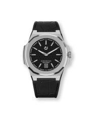 NUNCIER OFFICIAL OROLOGIO MONTRE MT 40,5MM SILVER IN BLACK