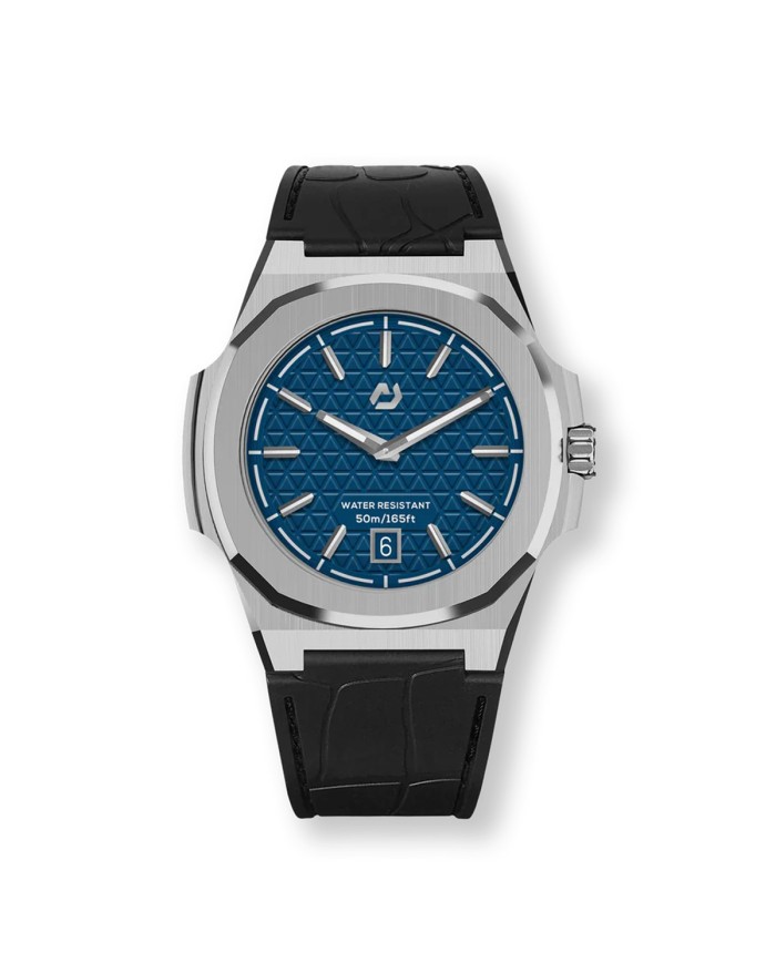 NUNCIER OFFICIAL OROLOGIO MONTRE MT 40,5MM SILVER IN BLUE