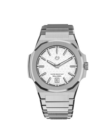 NUNCIER OFFICIAL OROLOGIO MONTRE MT 40,5MM SILVER IN WHITE