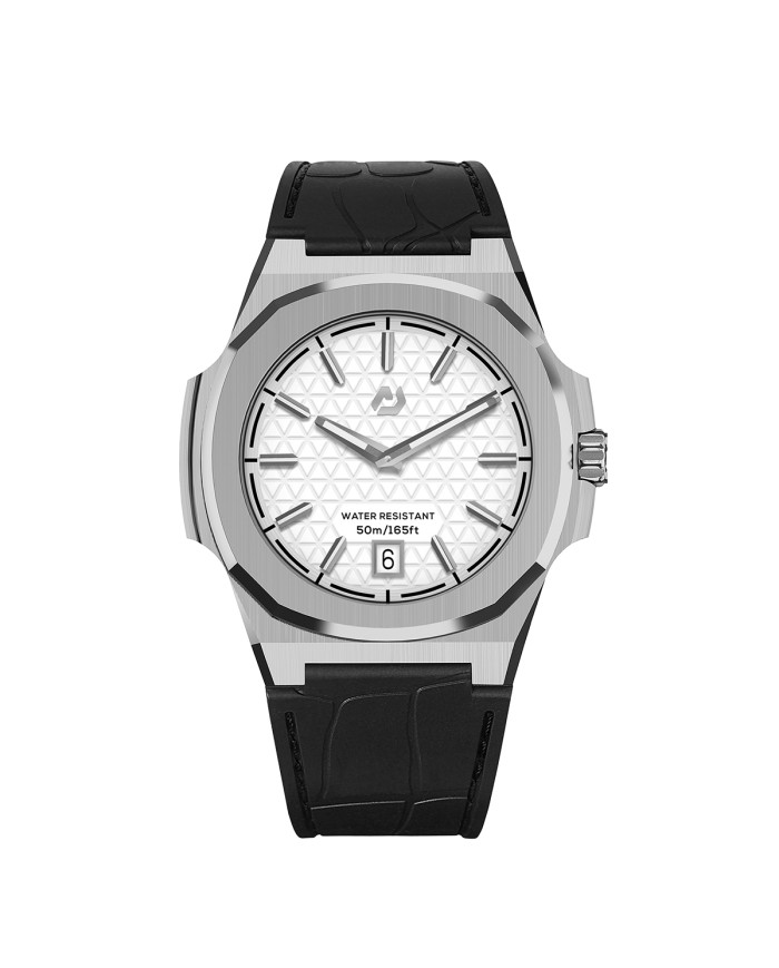 NUNCIER OFFICIAL OROLOGIO MONTRE MT 40,5MM SILVER IN WHITE