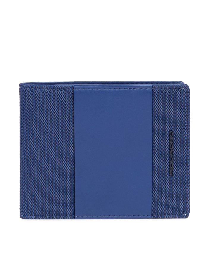 PIQUADRO PORTAFOGLIO UOMO WALLET PQ-EARTH IN TESSUTO E PELLE VEGANA CON PORTAMONETE BLU PU4188S137R 125