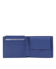 PIQUADRO PORTAFOGLIO UOMO WALLET PQ-EARTH IN TESSUTO E PELLE VEGANA CON PORTAMONETE BLU PU4188S137R 125