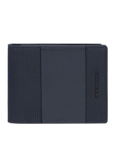 PIQUADRO PORTAFOGLIO UOMO WALLET PQ-EARTH IN TESSUTO E PELLE VEGANA CON PORTAMONETE NERO PU4188S137R 125