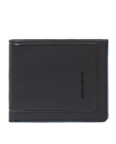 PIQUADRO PORTAFOGLIO UOMO WALLET ATLAS IN PELLE CON PORTAMONETE NERO PU4188S138R 125