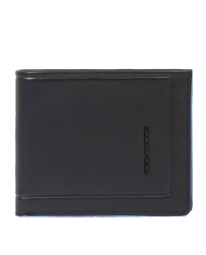 PIQUADRO PORTAFOGLIO UOMO WALLET ATLAS IN PELLE CON PORTAMONETE NERO PU4188S138R 125