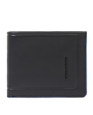 PIQUADRO PORTAFOGLIO UOMO WALLET ATLAS IN PELLE CON PORTAMONETE NERO PU4188S138R 125