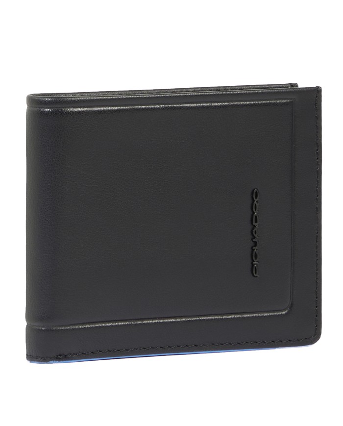PIQUADRO PORTAFOGLIO UOMO WALLET ATLAS IN PELLE CON PORTAMONETE NERO PU4188S138R 125