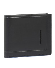 PIQUADRO PORTAFOGLIO UOMO WALLET ATLAS IN PELLE CON PORTAMONETE NERO PU4188S138R 125