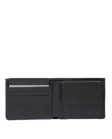 PIQUADRO PORTAFOGLIO UOMO WALLET ATLAS IN PELLE CON PORTAMONETE NERO PU4188S138R 125