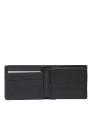 PIQUADRO PORTAFOGLIO UOMO WALLET ATLAS IN PELLE CON PORTAMONETE NERO PU4188S138R 125