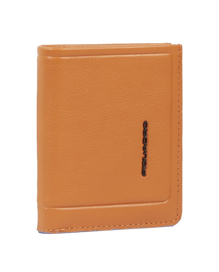 PIQUADRO PORTAFOGLIO UOMO WALLET VERTICALE ATLAS IN PELLE CON PORTAMONETE ARANCIO PU5964S138R 125