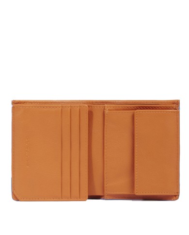 PIQUADRO PORTAFOGLIO UOMO WALLET VERTICALE ATLAS IN PELLE CON PORTAMONETE ARANCIO PU5964S138R 125