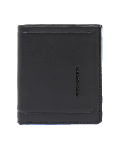 PIQUADRO PORTAFOGLIO UOMO WALLET VERTICALE ATLAS IN PELLE CON PORTAMONETE NERO PU5964S138R 125