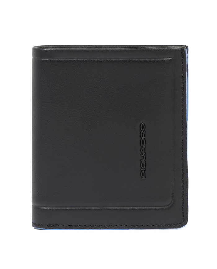 PIQUADRO PORTAFOGLIO UOMO WALLET VERTICALE ATLAS IN PELLE CON PORTAMONETE NERO PU5964S138R 125