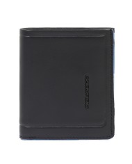 PIQUADRO PORTAFOGLIO UOMO WALLET VERTICALE ATLAS IN PELLE CON PORTAMONETE NERO PU5964S138R 125