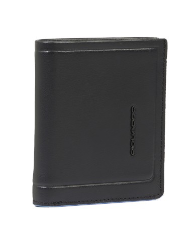 PIQUADRO PORTAFOGLIO UOMO WALLET VERTICALE ATLAS IN PELLE CON PORTAMONETE NERO PU5964S138R 125