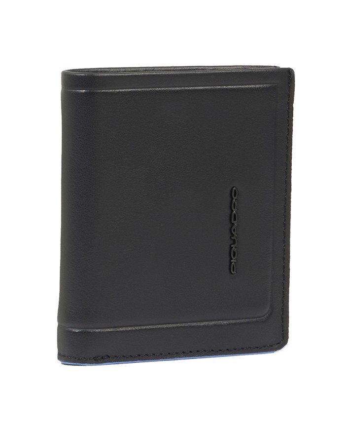 PIQUADRO PORTAFOGLIO UOMO WALLET VERTICALE ATLAS IN PELLE CON PORTAMONETE NERO PU5964S138R 125