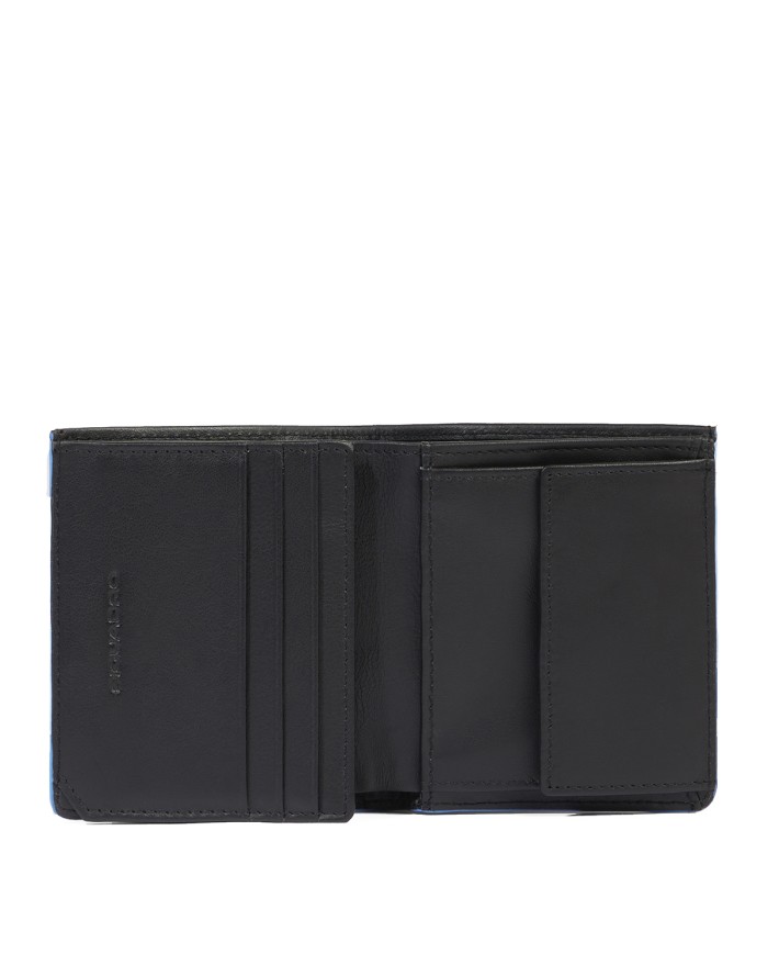 PIQUADRO PORTAFOGLIO UOMO WALLET VERTICALE ATLAS IN PELLE CON PORTAMONETE NERO PU5964S138R 125