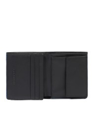 PIQUADRO PORTAFOGLIO UOMO WALLET VERTICALE ATLAS IN PELLE CON PORTAMONETE NERO PU5964S138R 125