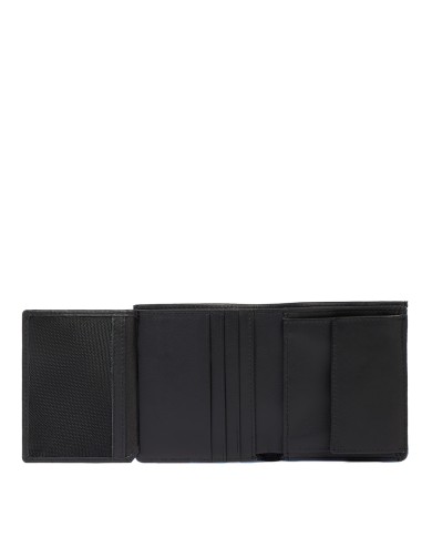 PIQUADRO PORTAFOGLIO UOMO WALLET VERTICALE ATLAS IN PELLE CON PORTAMONETE NERO PU5964S138R 125