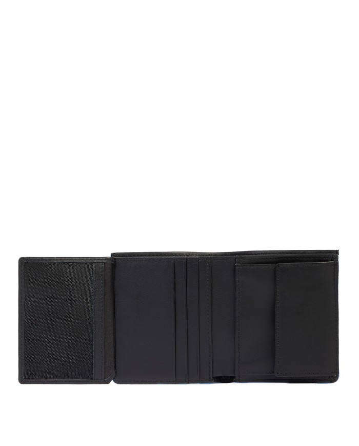 PIQUADRO PORTAFOGLIO UOMO WALLET VERTICALE ATLAS IN PELLE CON PORTAMONETE NERO PU5964S138R 125