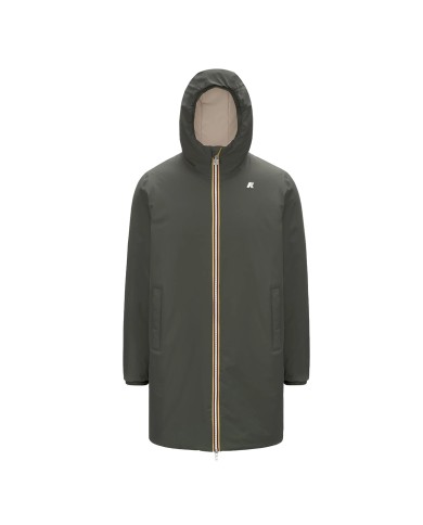 K-WAY GIACCA UOMO JACOB ST WARM REVERSIBLE BLACK GREEN DOUBLE K6128WW CO