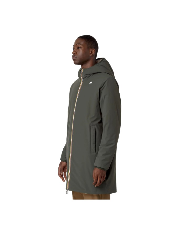 K-WAY GIACCA UOMO JACOB ST WARM REVERSIBLE BLACK GREEN DOUBLE K6128WW CO