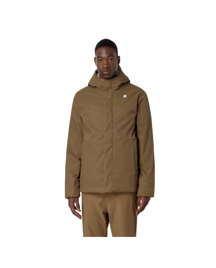 K-WAY GIACCA UOMO JARNO TWILL MARMOTTA BROWN BEIGE K8133FW CO