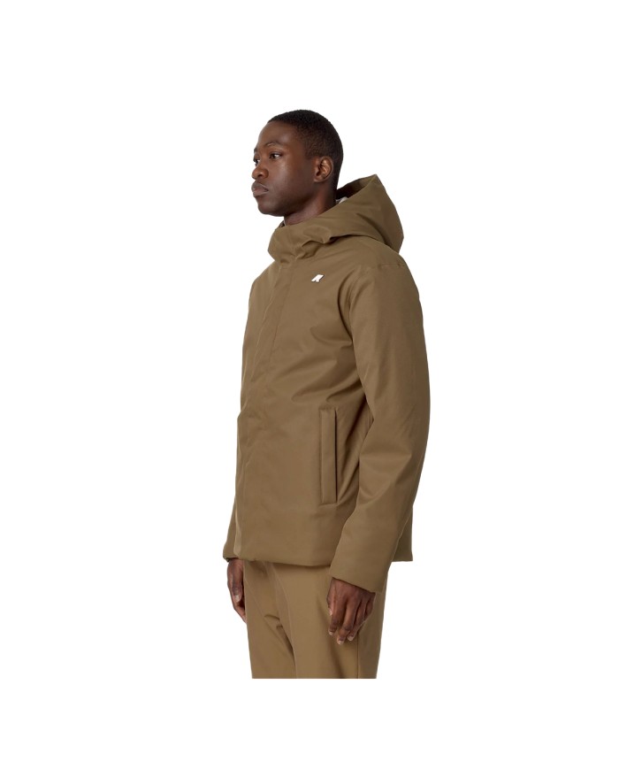 K-WAY GIACCA UOMO JARNO TWILL MARMOTTA BROWN BEIGE K8133FW CO