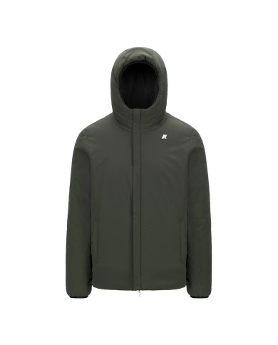 K-WAY GIACCA UOMO JACK ST WARM REVERSIBLE BLACK GREEN DOUBLE K6128VW CO