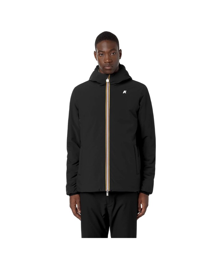 K-WAY GIACCA UOMO JACK ST WARM REVERSIBLE BLACK GREEN DOUBLE K6128VW CO