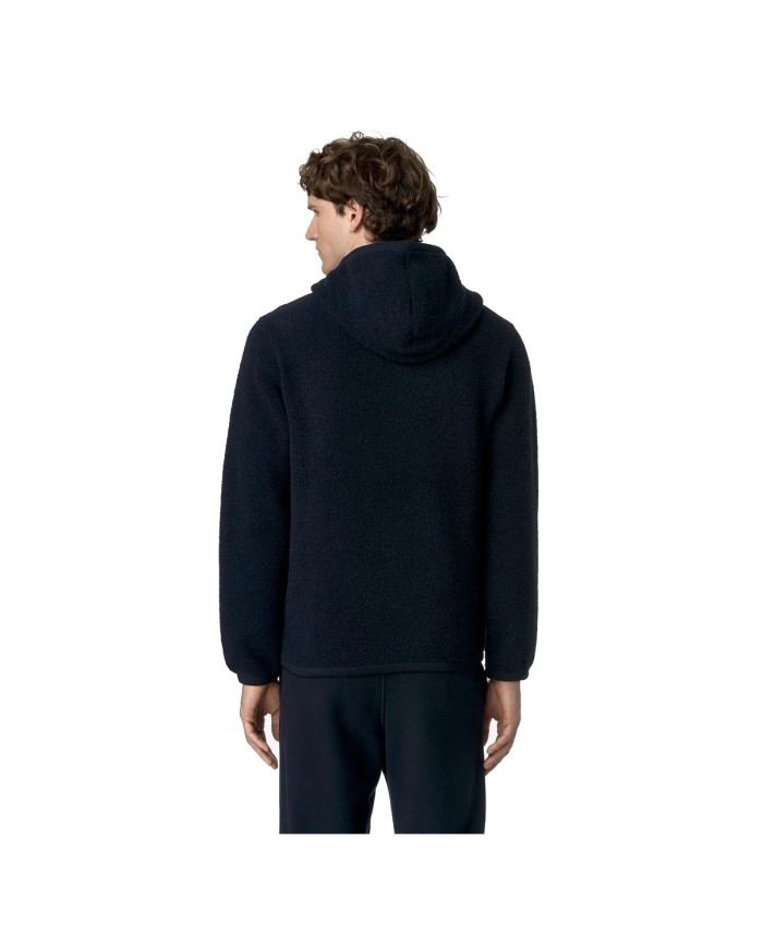 K-WAY FELPA UOMO ERNIE WOOL FLEECE BLUE DEPHT K2123QW