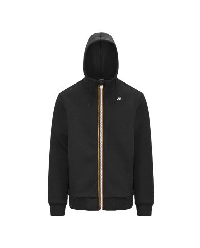 K-WAY FELPA UOMO RAINER SPACER BLACK PURE K2141DW CO