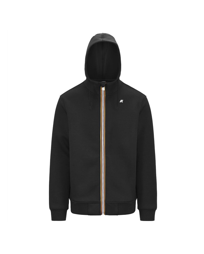 K-WAY FELPA UOMO RAINER SPACER BLACK PURE K2141DW CO