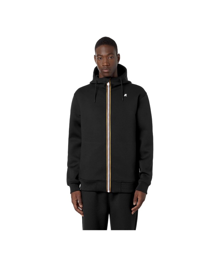 K-WAY FELPA UOMO RAINER SPACER BLACK PURE K2141DW CO
