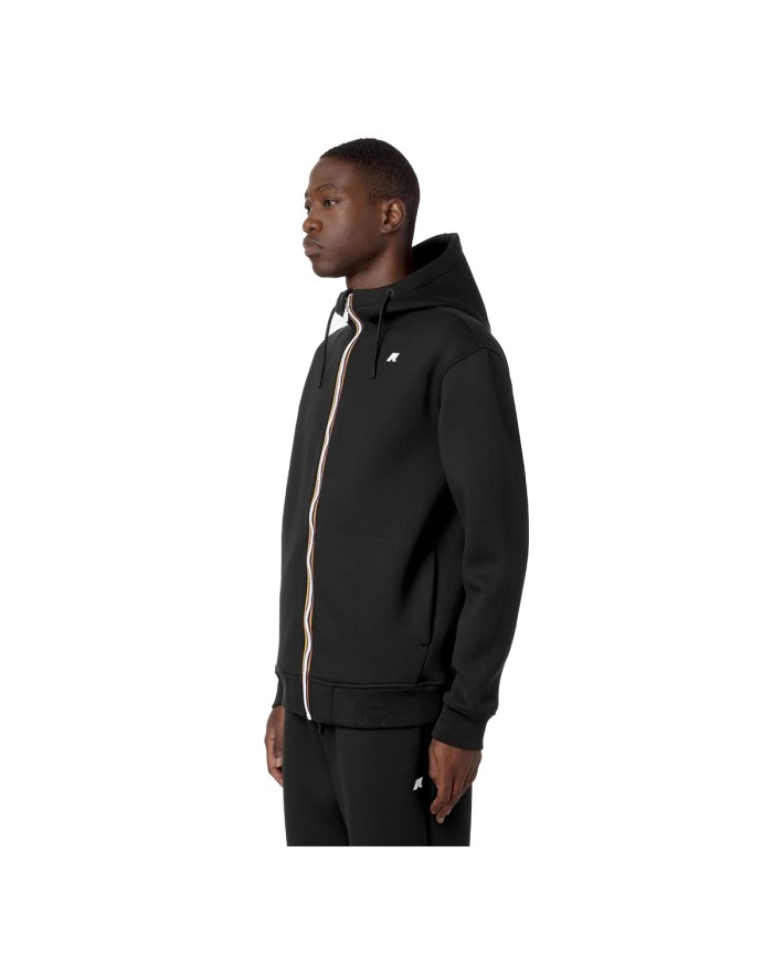 K-WAY FELPA UOMO RAINER SPACER BLACK PURE K2141DW CO
