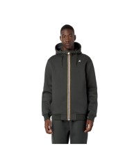 K-WAY FELPA UOMO RAINER SPACER GREEN BLACKISH K2141DW CO