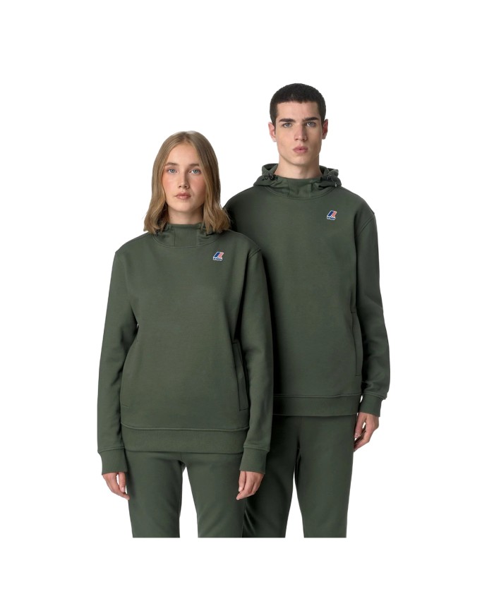 K-WAY FELPA UOMO LE VRAI DURANCE HV POLY GREEN BLACKISH K3123QW CO