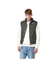 K-WAY GIACCA GILET UOMO VALEN QUILTED WARM GREEN BLACKISH K6114RW CO