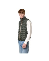 K-WAY GIACCA GILET UOMO VALEN QUILTED WARM GREEN BLACKISH K6114RW CO