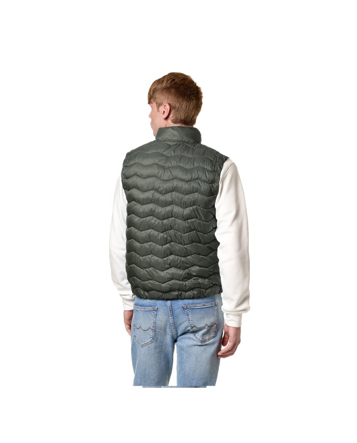 K-WAY GIACCA GILET UOMO VALEN QUILTED WARM GREEN BLACKISH K6114RW CO