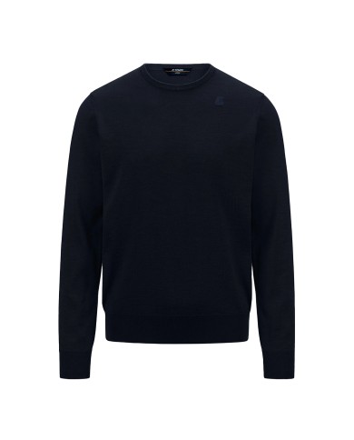 K-WAY FELPA UOMO SEBASTIEN MERINO BLUE DEPHT K6113BW CO