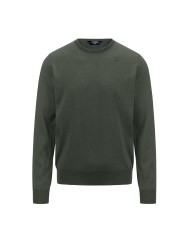K-WAY FELPA UOMO SEBASTIEN MERINO GREEN BLACKISH K6113BW CO