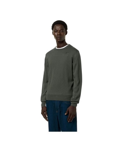 K-WAY FELPA UOMO SEBASTIEN MERINO GREEN BLACKISH K6113BW CO