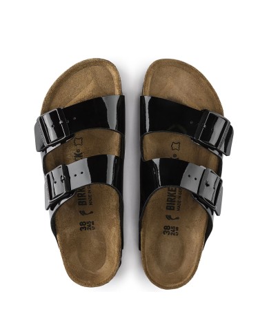 BIRKENSTOCK SANDALO DONNA ARIZONA BLACK SHINY BIRKO 1005292 CO