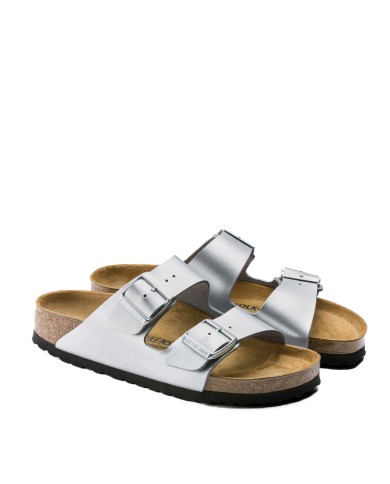 BIRKENSTOCK SANDALO DONNA ARIZONA SILVER BIRKO 1028401 CO