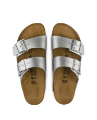 BIRKENSTOCK SANDALO DONNA ARIZONA SILVER BIRKO 1028401 CO