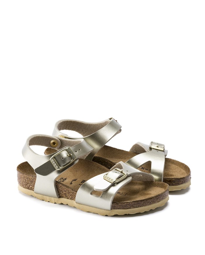BIRKENSTOCK SANDALO BIMBA RIO KIDS ELETTRIC METALLIC GOLD 1014829