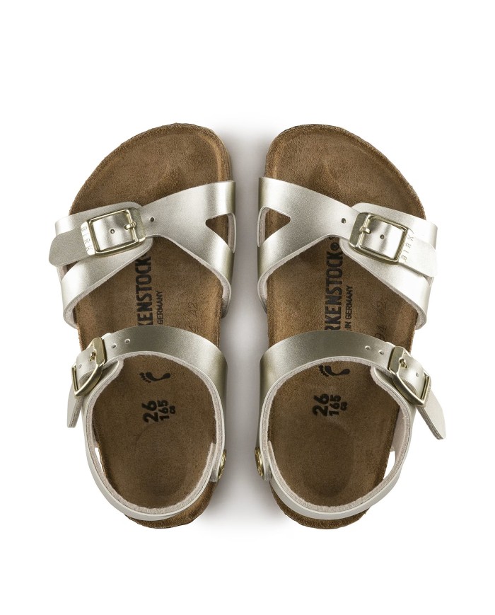 BIRKENSTOCK SANDALO BIMBA RIO KIDS ELETTRIC METALLIC GOLD 1014829