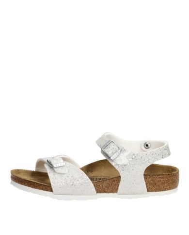 BIRKENSTOCK SANDALO BIMBA RIO KIDS PLAIN SPARK WHITE 1015658